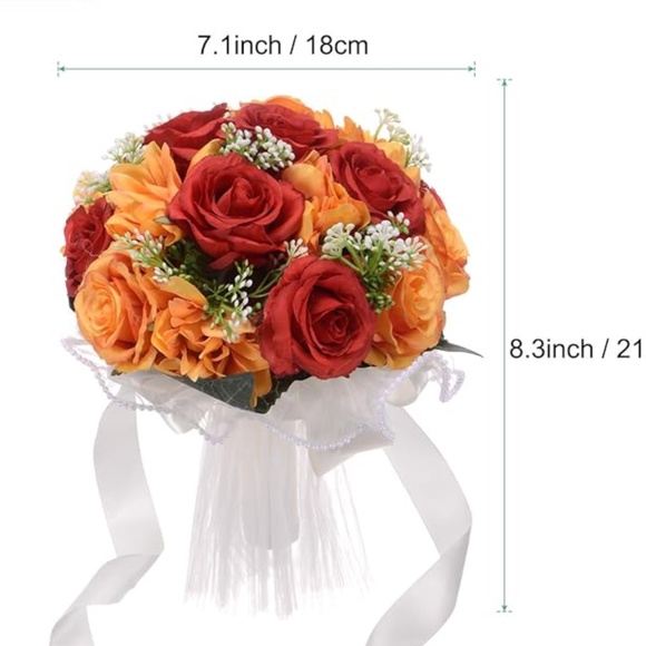 NWT Artificial Rose Wedding Bouquet - Picture 2 of 7